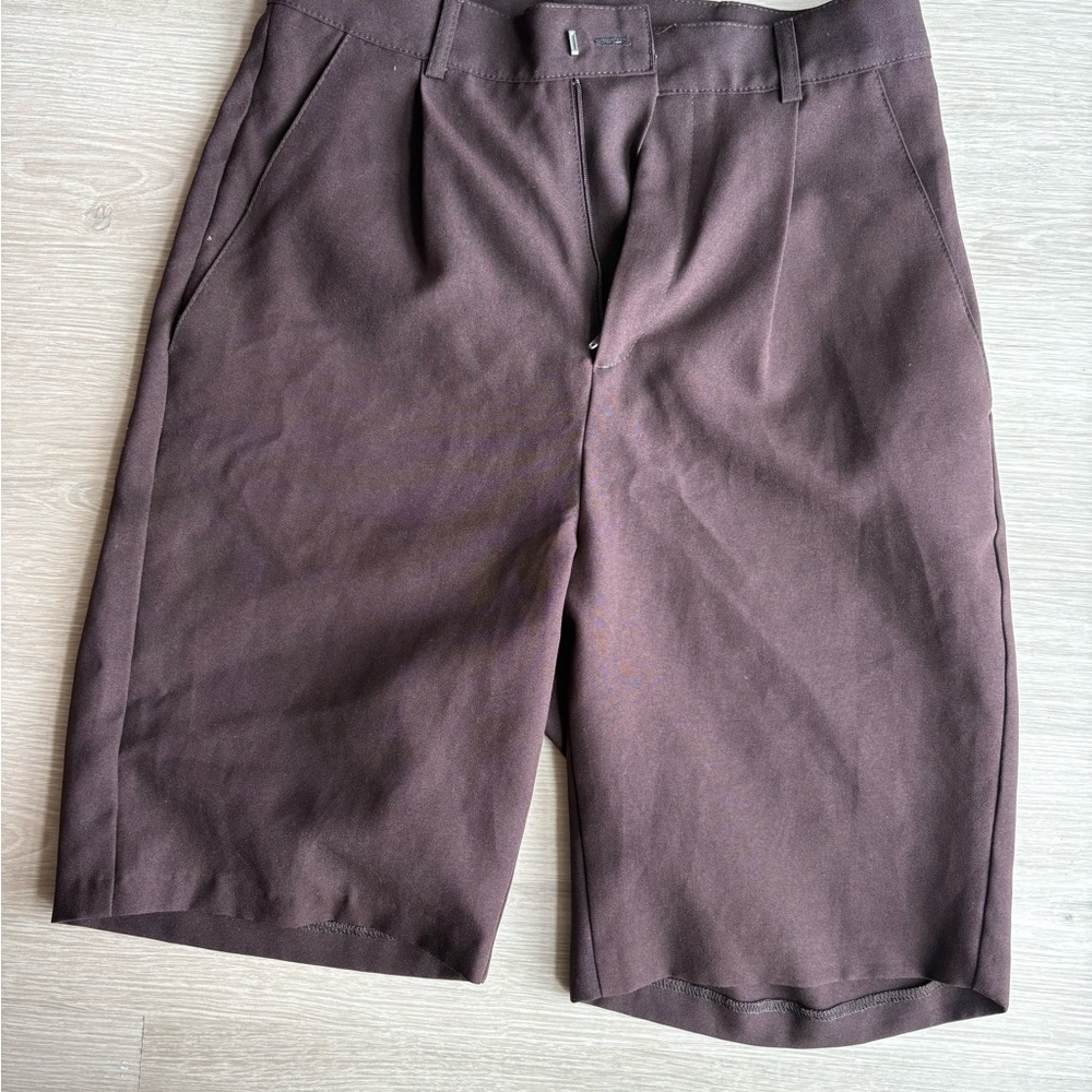 Men's Brown Bermuda smart shorts
